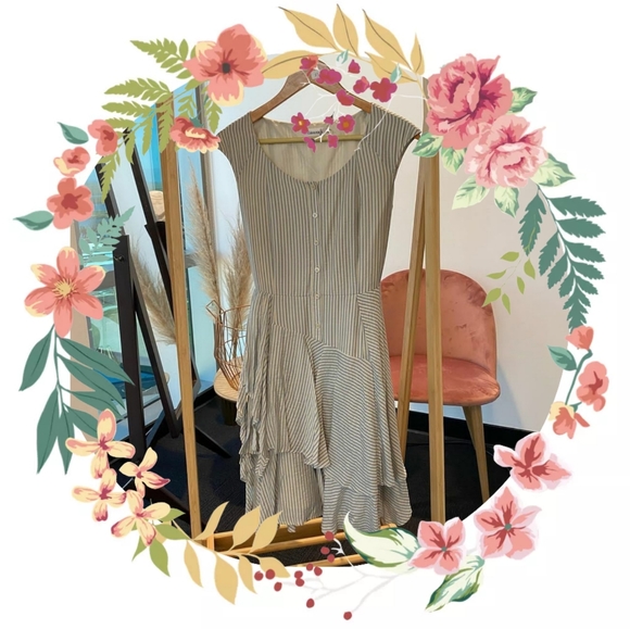 Vintage Calvin Klein Striped Dress - Picture 2 of 4